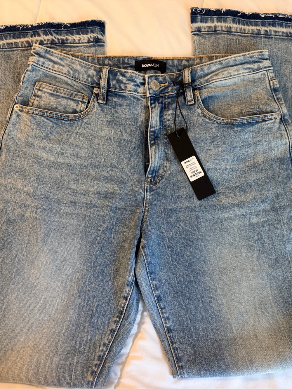 Fashion Nova Men’s Light Blue Straight Jeans